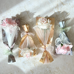 ユンヌローズ【MINI】PINK 韓国風花束　バラ１本 4枚目の画像