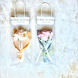 ユンヌローズ【MINI】PINK 韓国風花束　バラ１本 7枚目の画像