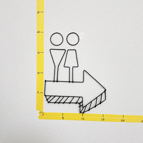 トイレプレート トイレマーク トイレサイン Toilet TOILET ワイヤー