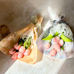 即日発送可能　Bouquet de Tulipes -01- 韓国風花束　チューリップ　ブーケ　花束 3枚目の画像