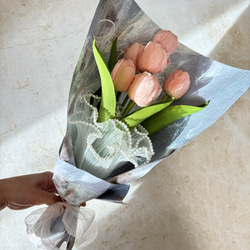 即日発送可能　Bouquet de Tulipes -02- 韓国風花束　チューリップ　ブーケ　花束　記念日　 6枚目の画像