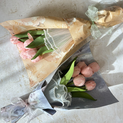 即日発送可能　Bouquet de Tulipes -02- 韓国風花束　チューリップ　ブーケ　花束　記念日　 4枚目の画像