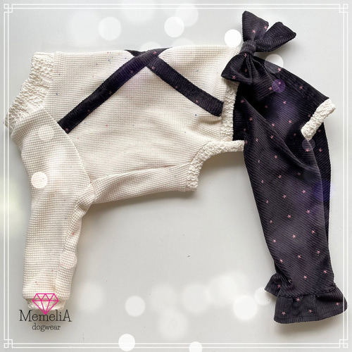 イタグレ用犬服】コーデュロイが上品でおしゃれフリルパンツの