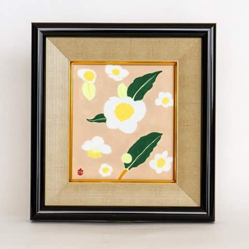 絵画　花 絵画・アクリル画】茶花 ( ちゃばな ) 茶花 シリーズ｜アート 花