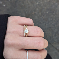 【７号~21号まで】moissanite un grain ring【モアサナイト】 【送料無料】 3枚目の画像