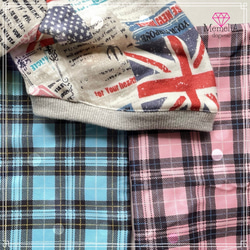 【イタグレ用犬服】国旗のスウェットがおしゃれ♡シャツオプションokのセットインスウェットウェア 12枚目の画像
