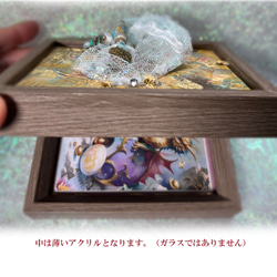 （1点もの）龍神が描くアート③「龍と繋がる魔法の玉手箱（満月の天然水晶付）」 運気上昇　幸運　縁起物（フレームなし） 1枚目の画像