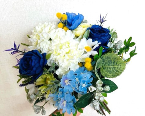 KA♡♡ ウエディングブーケ＆ブートニア2点 クラッチブーケ Amazon｜Misaki ウエディングブーケ ブートニア 花嫁ブーケ バラ