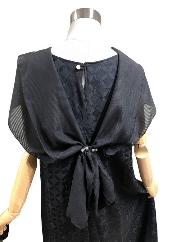 送料無料 着物 リメイク 絽 正絹 ショール ドレスやワンピースに ハンドメイド 7枚目の画像