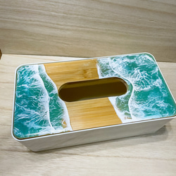 波アート ティッシュボックスNo．1☆エポキシレジン その他