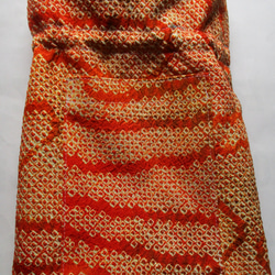 ７５８７　鶴の柄の長襦袢で作った巾着袋　＃送料無料 8枚目の画像