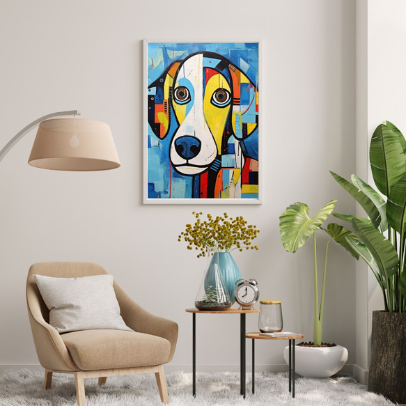 【Wanbism (ワンビズム) - ビーグル犬 No.2】アートポスター 犬の絵 犬の絵画 犬のイラスト 7枚目の画像