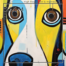 【Wanbism (ワンビズム) - ビーグル犬 No.2】アートポスター 犬の絵 犬の絵画 犬のイラスト 3枚目の画像