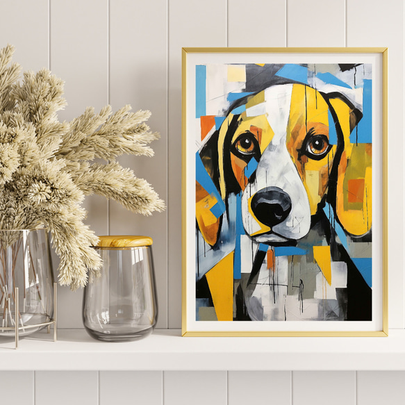 【Wanbism (ワンビズム) - ビーグル犬 No.4】アートポスター 犬の絵 犬の絵画 犬のイラスト 8枚目の画像