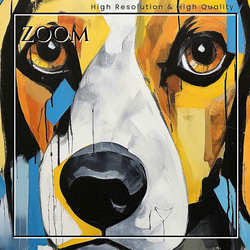 【Wanbism (ワンビズム) - ビーグル犬 No.4】アートポスター 犬の絵 犬の絵画 犬のイラスト 3枚目の画像