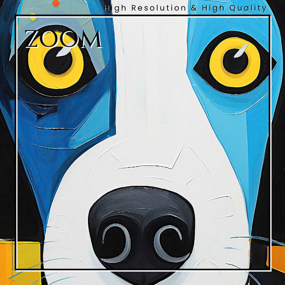 【Wanbism (ワンビズム) - ボーダーコリー犬 No.1】アートポスター 犬の絵 犬の絵画 犬のイラスト 3枚目の画像