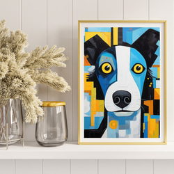 【Wanbism (ワンビズム) - ボーダーコリー犬 No.1】アートポスター 犬の絵 犬の絵画 犬のイラスト 8枚目の画像