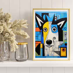 【Wanbism (ワンビズム) - ボーダーコリー犬 No.2】アートポスター 犬の絵 犬の絵画 犬のイラスト 8枚目の画像