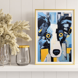 【Wanbism (ワンビズム) - ボーダーコリー犬 No.3】アートポスター 犬の絵 犬の絵画 犬のイラスト 8枚目の画像