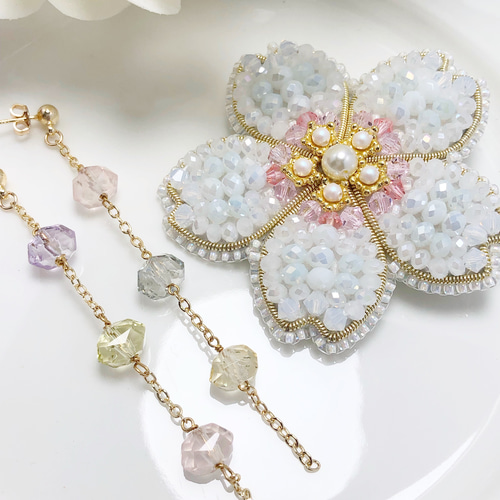 ビーズ刺繍ブローチ♡ハンドメイド これ私の手作り♡』自慢できる手作りキット｜ビーズ刺繍ブローチ