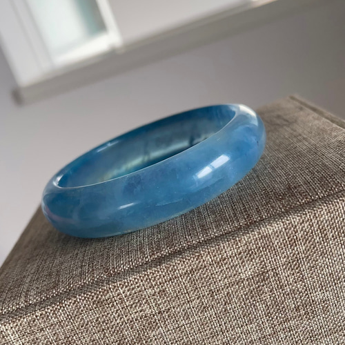 アクアマリン　バングル 内径58mm 天然無処理 アクアマリン バングル バングル・リスト