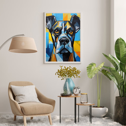 【Wanbism (ワンビズム) - ボクサー犬 No.3】アートポスター 犬の絵 犬の絵画 犬のイラスト 7枚目の画像