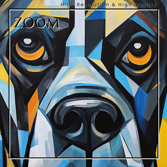 【Wanbism (ワンビズム) - ボクサー犬 No.3】アートポスター 犬の絵 犬の絵画 犬のイラスト 3枚目の画像