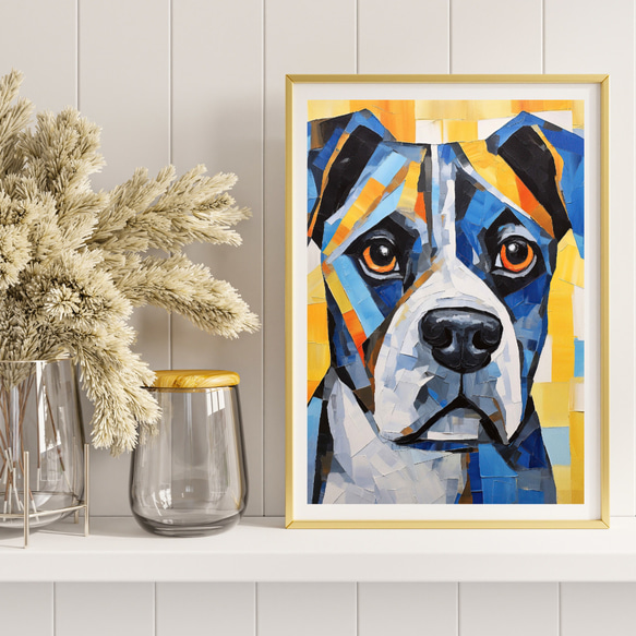 【Wanbism (ワンビズム) - ボクサー犬 No.4】アートポスター 犬の絵 犬の絵画 犬のイラスト 8枚目の画像