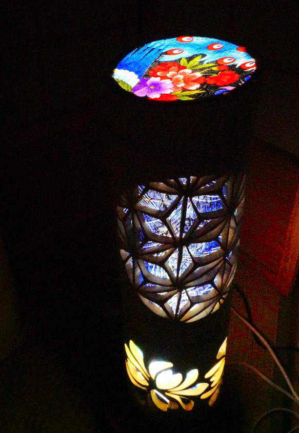 ★竹灯り・竹あかり・竹灯籠　～～ 癒しの灯り　華衣ライン★蒼★～～ ☆竹灯り・竹あかり・竹灯籠 ～～ 癒しの灯り 華衣ライン☆蒼