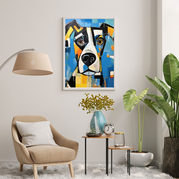 【Wanbism (ワンビズム) - ボクサー犬 No.5】アートポスター 犬の絵 犬の絵画 犬のイラスト 7枚目の画像