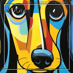 【Wanbism (ワンビズム) - ダックスフンド犬 No.2】アートポスター 犬の絵 犬の絵画 犬のイラスト 3枚目の画像