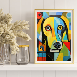 【Wanbism (ワンビズム) - ダックスフンド犬 No.3】アートポスター 犬の絵 犬の絵画 犬のイラスト 8枚目の画像