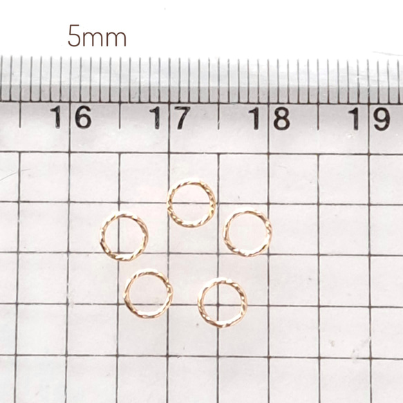 ＊14kgf＊  リング(スパークル)  0.4×5mm  6個 2枚目の画像