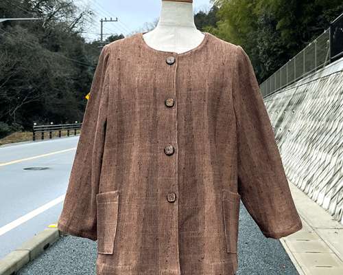 柿渋染めジャケット 播州織柿渋染めジャケット24007 ジャケット 布一途 通販 17228830