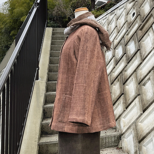 播州織柿渋染めジャケット24007 ジャケット 布一途 通販 17228830