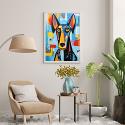 【Wanbism (ワンビズム) - ドーベルマン犬 No.3】アートポスター 犬の絵 犬の絵画 犬のイラスト 7枚目の画像