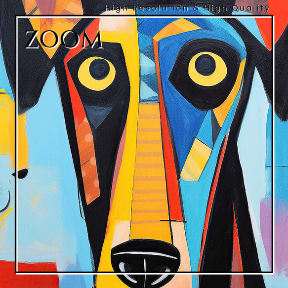 【Wanbism (ワンビズム) - ドーベルマン犬 No.3】アートポスター 犬の絵 犬の絵画 犬のイラスト 3枚目の画像