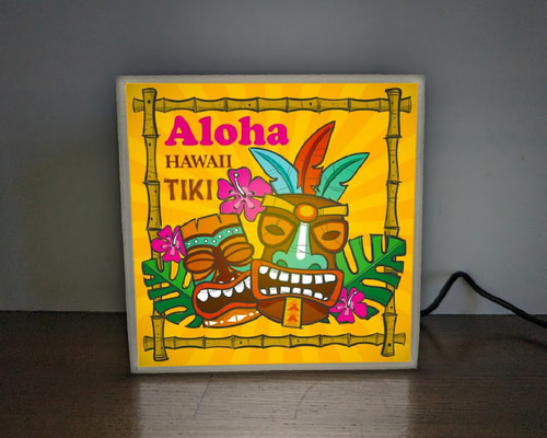 アロハ ハワイ TIKI ティキ像 ハイビスカス 店舗 自宅