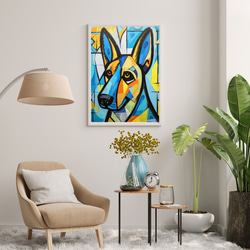 【Wanbism (ワンビズム) - ジャーマンシェパード犬 No.3】アートポスター 犬の絵 犬の絵画 犬のイラスト 7枚目の画像