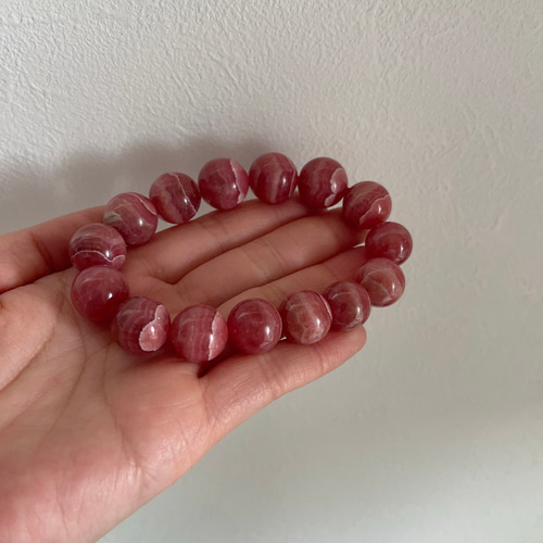 天然無処理 インカローズ 大玉ブレスレット ブレスレット 天然石屋