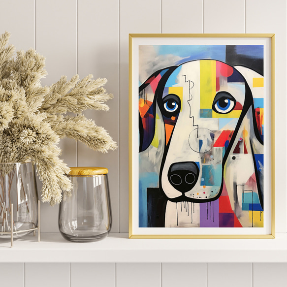【Wanbism (ワンビズム) - ゴールデンレトリバー犬 No.2】アートポスター 犬の絵 犬の絵画 犬のイラスト 8枚目の画像