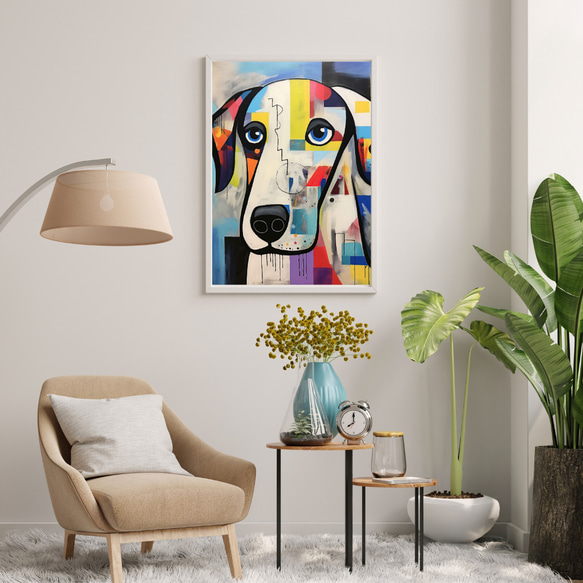【Wanbism (ワンビズム) - ゴールデンレトリバー犬 No.2】アートポスター 犬の絵 犬の絵画 犬のイラスト 7枚目の画像
