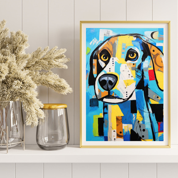 【Wanbism (ワンビズム) - ゴールデンレトリバー犬 No.3】アートポスター 犬の絵 犬の絵画 犬のイラスト 8枚目の画像