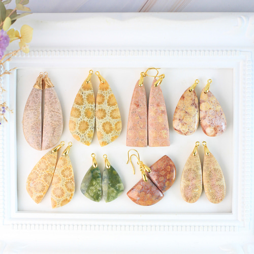 超超超希少】フォッシルコーラル 大花模様 2-3.5億年前の有機宝石