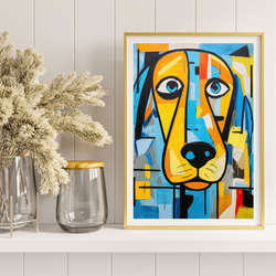 【Wanbism (ワンビズム) - ゴールデンレトリバー犬 No.4】アートポスター 犬の絵 犬の絵画 犬のイラスト 8枚目の画像