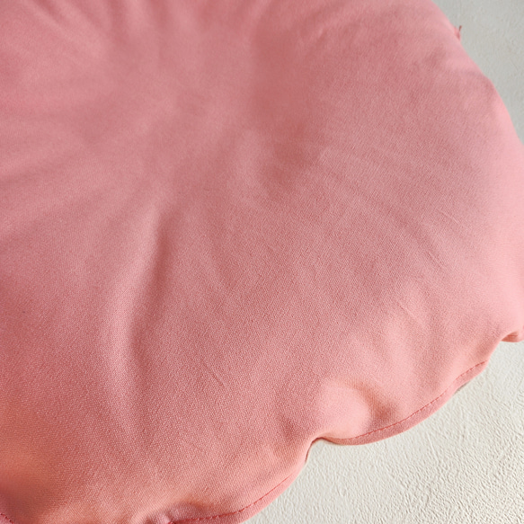 子犬・子猫用【受注製作】ペットのぐっすりベッド　コンパクトサイズ　ピンク×キナリ 7枚目の画像