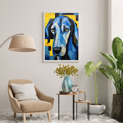 【Wanbism (ワンビズム) - グレートデン犬 No.1】アートポスター 犬の絵 犬の絵画 犬のイラスト 7枚目の画像