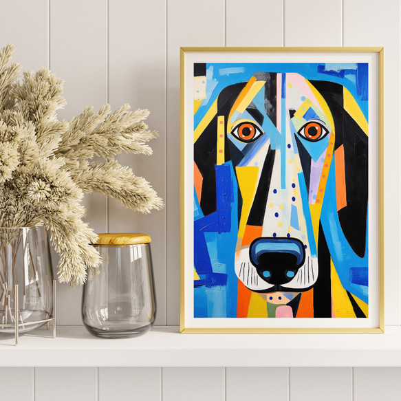 【Wanbism (ワンビズム) - グレートデン犬 No.3】アートポスター 犬の絵 犬の絵画 犬のイラスト 8枚目の画像