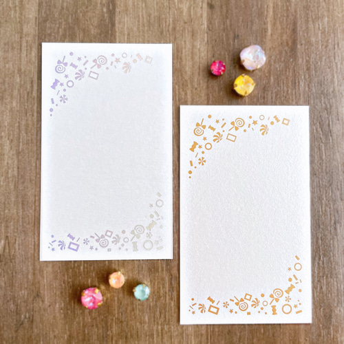 箔押し×パール紙】10枚セット ck-3 目を惹く台紙 ［キャンディ