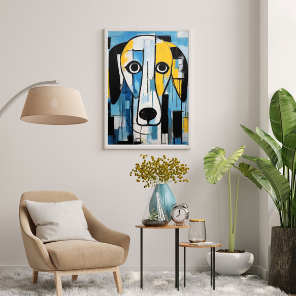 【Wanbism (ワンビズム) - ラブラドールレトリバー犬 No.2】アートポスター 犬の絵 犬の絵画 犬のイラスト 7枚目の画像